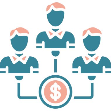 İş düz simgesi, vektör illüstrasyonu.