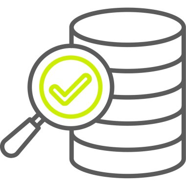 veri depolama. Web simgesi vektör illüstrasyonu