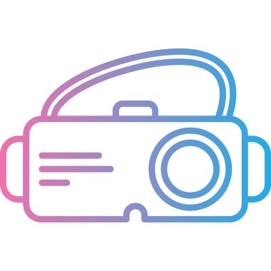 Kamera simgesi, basit vektör illüstrasyonu