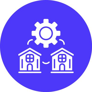 Modern ev simgesinin vektör illüstrasyonu