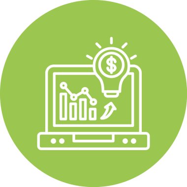 İş büyüme vektör satırı simgesi