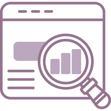 Doldurulmuş dış hat biçiminde analitik iş veri simgesi