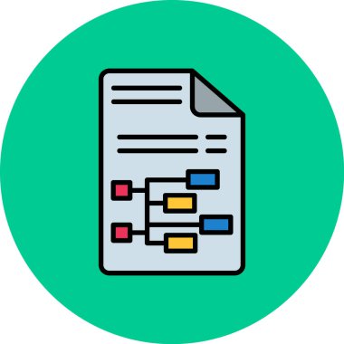 Belge. Web simgesi basit illüstrasyon