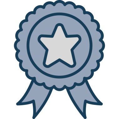 Madalya. Web simgesi basit illüstrasyon