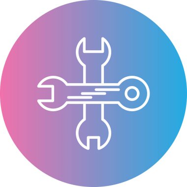 İngiliz anahtarı. Web simgesi basit illüstrasyon