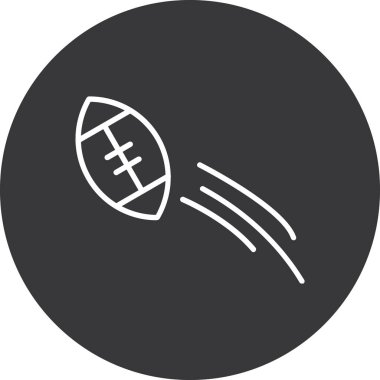 Ragbi simgesi, top, rugby simgesinin vektör çizimi