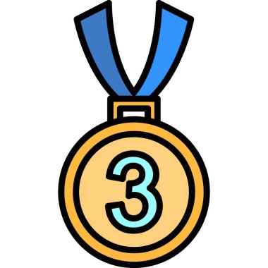 Madalya ödülü vektör simgesi