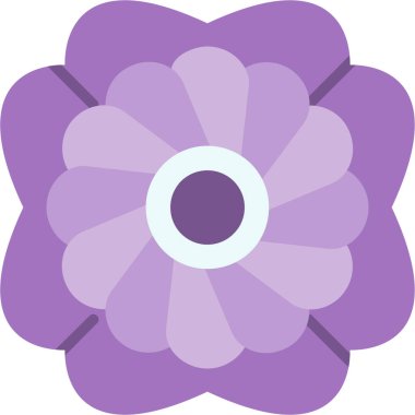 Çiçek. Web simgesi basit illüstrasyon