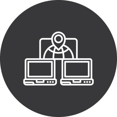 Bilgisayar. Web simgesi basit illüstrasyon