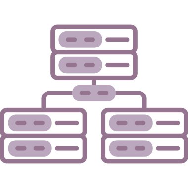 sunucu vektör renk çizgisi simgesi