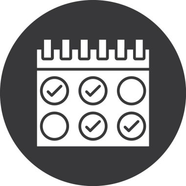 takvim tarihi simgesi vektör illüstrasyon