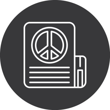 Barış simgesinin vektör illüstrasyonu