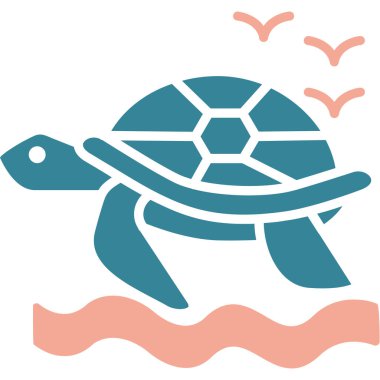 Kaplumbağa. Web simgesi basit illüstrasyon