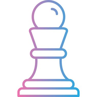 Satranç. Web simgesi basit illüstrasyon