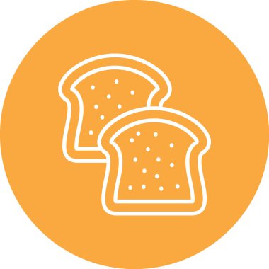 Ekmek. Web simgesi basit illüstrasyon