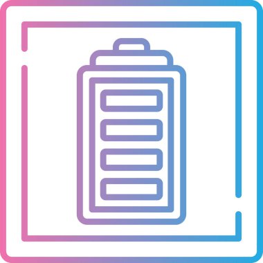 Pil simgesinin vektör illüstrasyonu