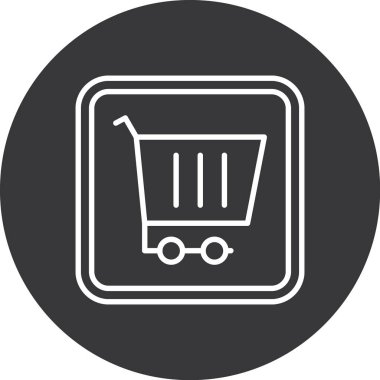 Alışveriş arabası simgesinin vektör çizimi