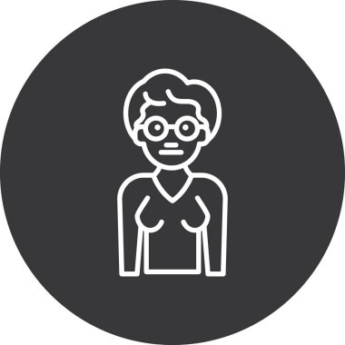 kadın simge vektör illüstrasyonu