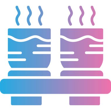 Sıcak su içeceği. Web simgesi basit illüstrasyon