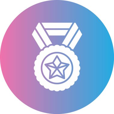 Madalya. Web simgesi basit illüstrasyon