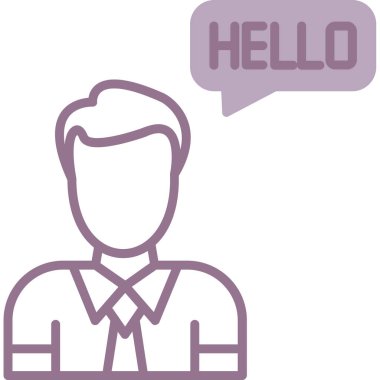 Adamım. Web simgesi basit illüstrasyon