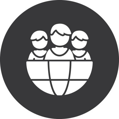 Bir aile simgesinin vektör illüstrasyonu