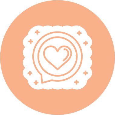 Kalp simgesinin vektör illüstrasyonu