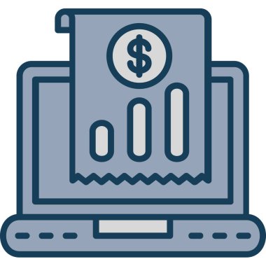 Dolar. Web simgesi basit illüstrasyon