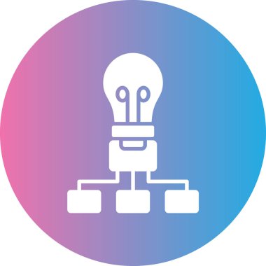 Işık lambası simgesi, vektör illüstrasyonu