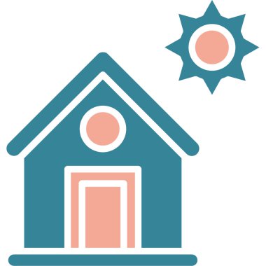 Güneş. Web simgesi basit illüstrasyon