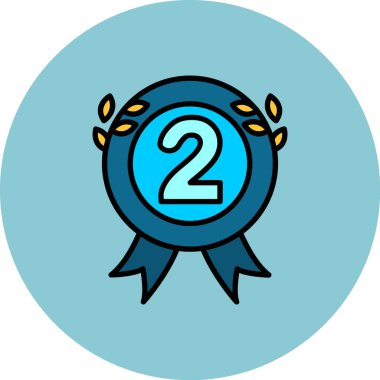 Madalya. Web simgesi basit illüstrasyon