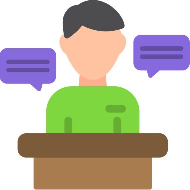 Forum. Web simgesi basit illüstrasyon