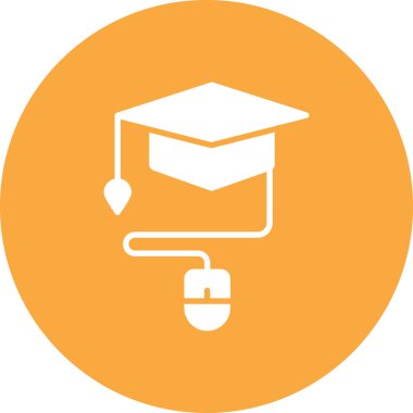 mezuniyet şapka vektör simgesi