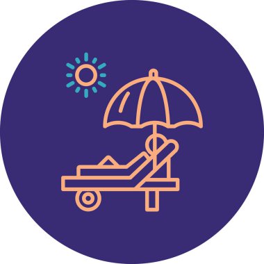 Şemsiye. Web simgesi basit tasarım