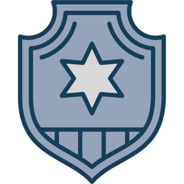 ABD bayrak kalkan simgesi düz stil