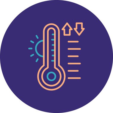 Termometre. Web simgesi basit tasarım