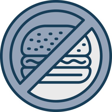 Hamburger yok. Web simgesi basit illüstrasyon