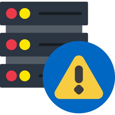 veri sunucusu düz simgesi, vektör illüstrasyonu