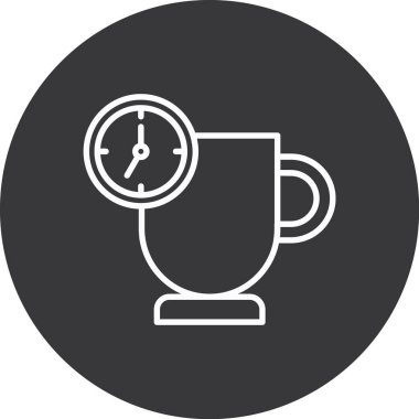 Vektör illüstrasyonu, saatli fincan