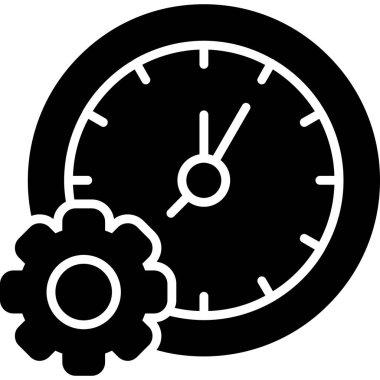 Saat. Web simgesi basit illüstrasyon