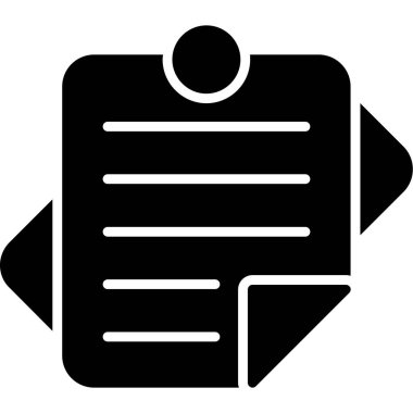 Belge. Web simgesi basit illüstrasyon