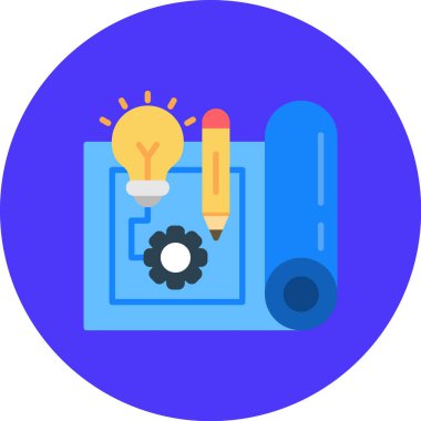 Bir fikrim var. Web simgesi basit illüstrasyon