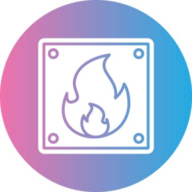 Ateş simgesinin vektör illüstrasyonu