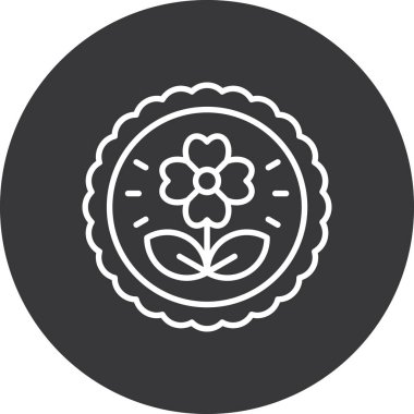 Çiçek simgesinin vektör illüstrasyonu