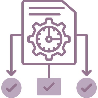Zaman yönetimi simgesi vektör illüstrasyonu