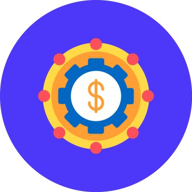 Dolar. Web simgesi basit illüstrasyon