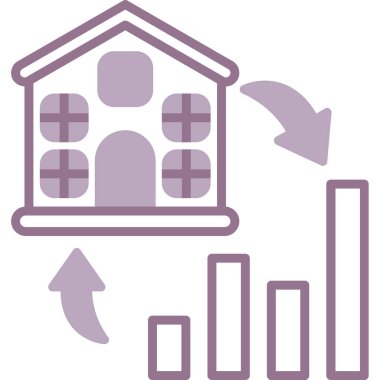 Ev. Web simgesi basit illüstrasyon