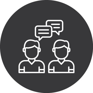 Sohbet simgesi vektör illüstrasyonu