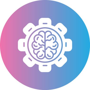 Beyin. Web simgesi basit illüstrasyon