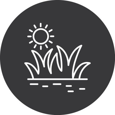 Bir çiçek simgesinin vektör illüstrasyonu